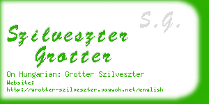 szilveszter grotter business card